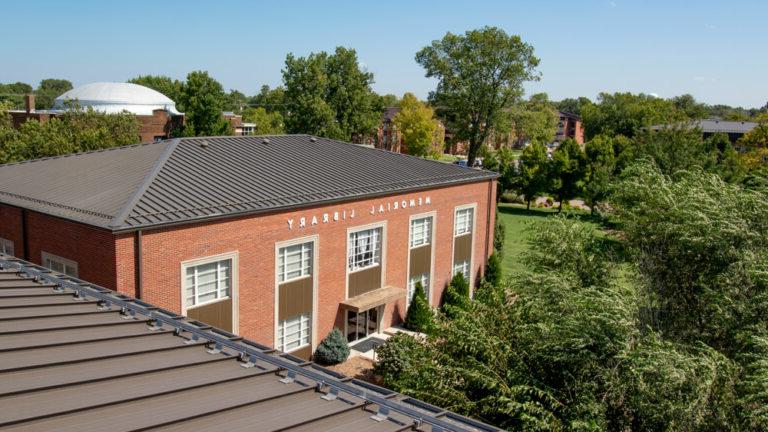 High shot of Memorial Library